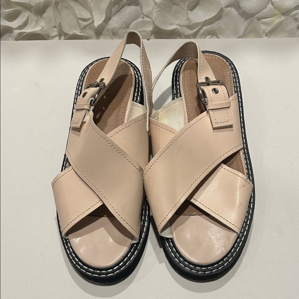 bohme Nude Crisscross Slingback Sandals